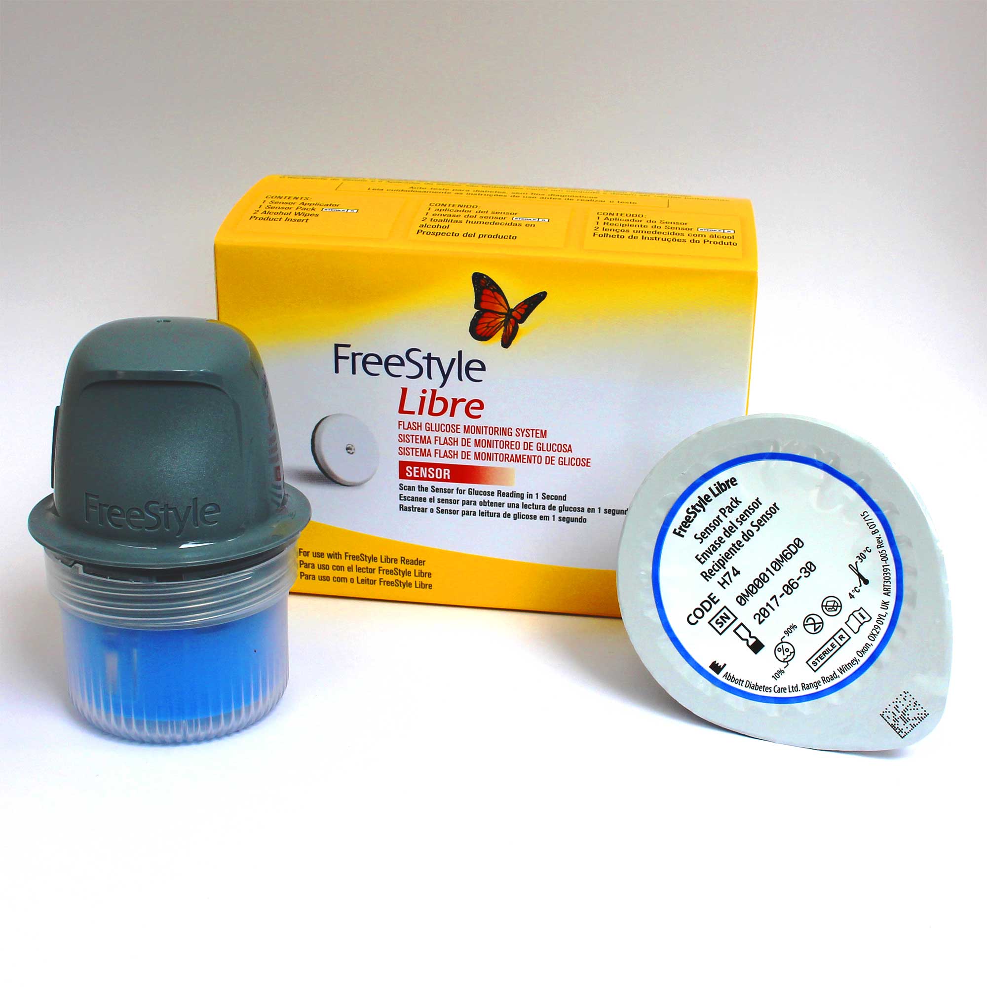 Abbott Freestyle para medir la glucosa para Diabetes glucometro medidor  azucar en sangre de glucosa y